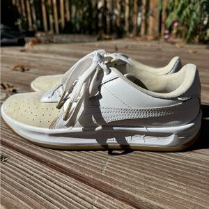 White PUMA Leather Sneakers